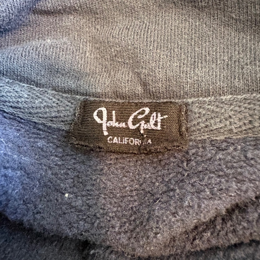 John Galt Brandy Melville Los Angeles 1984 Quarter Zip Sweatshirt Black OS - Picture 3 of 5